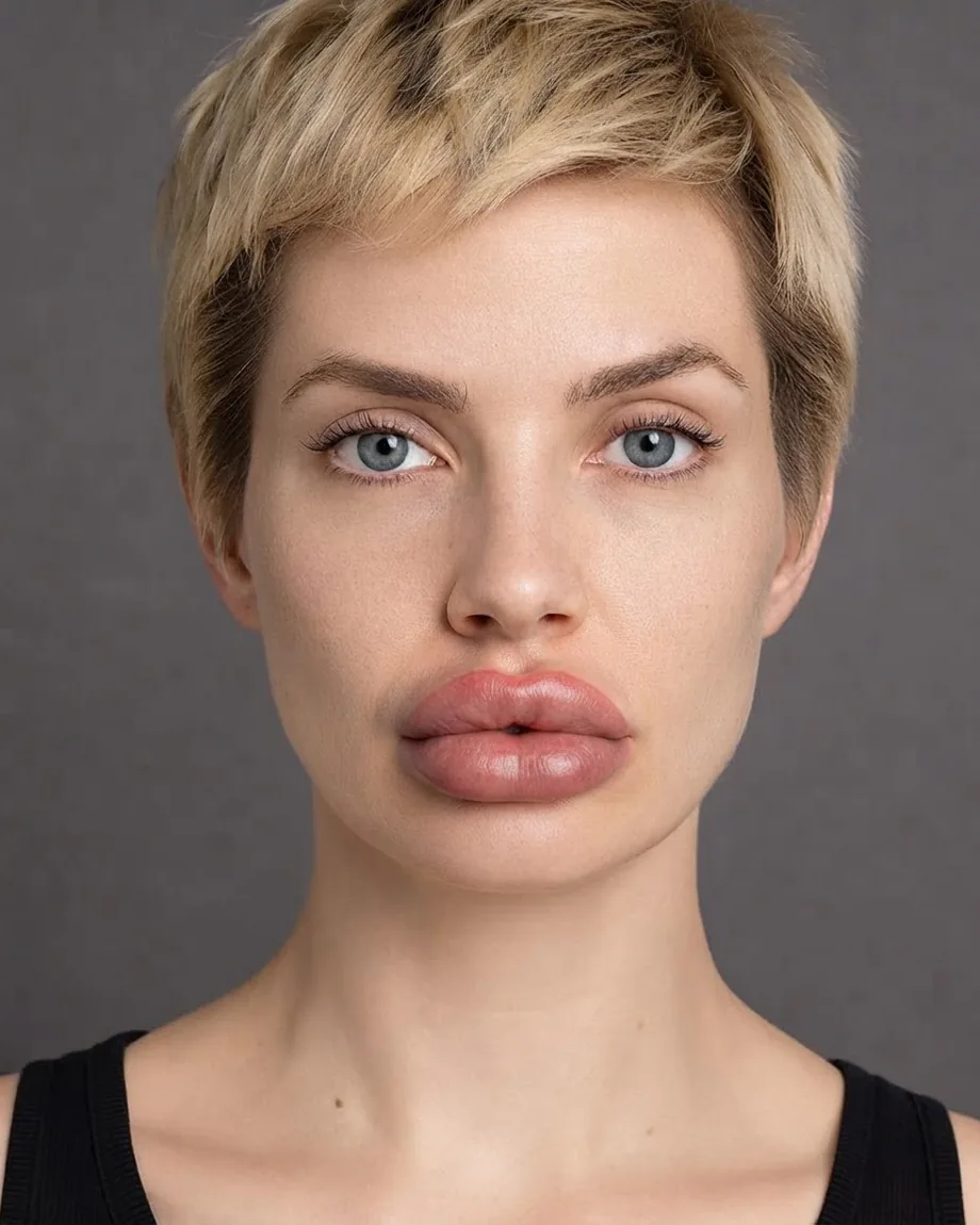 Blonde pixie with Heart-shaped lips, illustrative interpretation at 3.0 mL