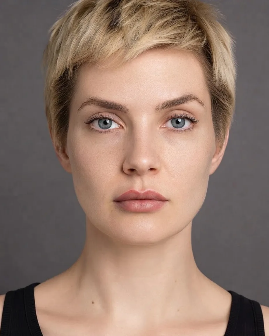 Blonde pixie with Russian lips at 1.0 mL