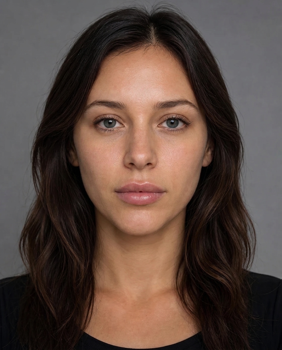 Long-hair brunette with Juvederm Ultra XC at 2.0 mL