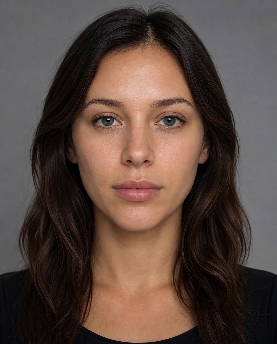 Long-hair brunette with Juvederm Volbella XC at 0.55 mL