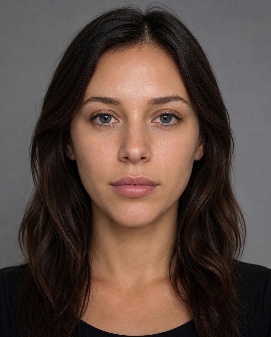 Long-hair brunette with Juvederm Volbella XC at 1.0 mL