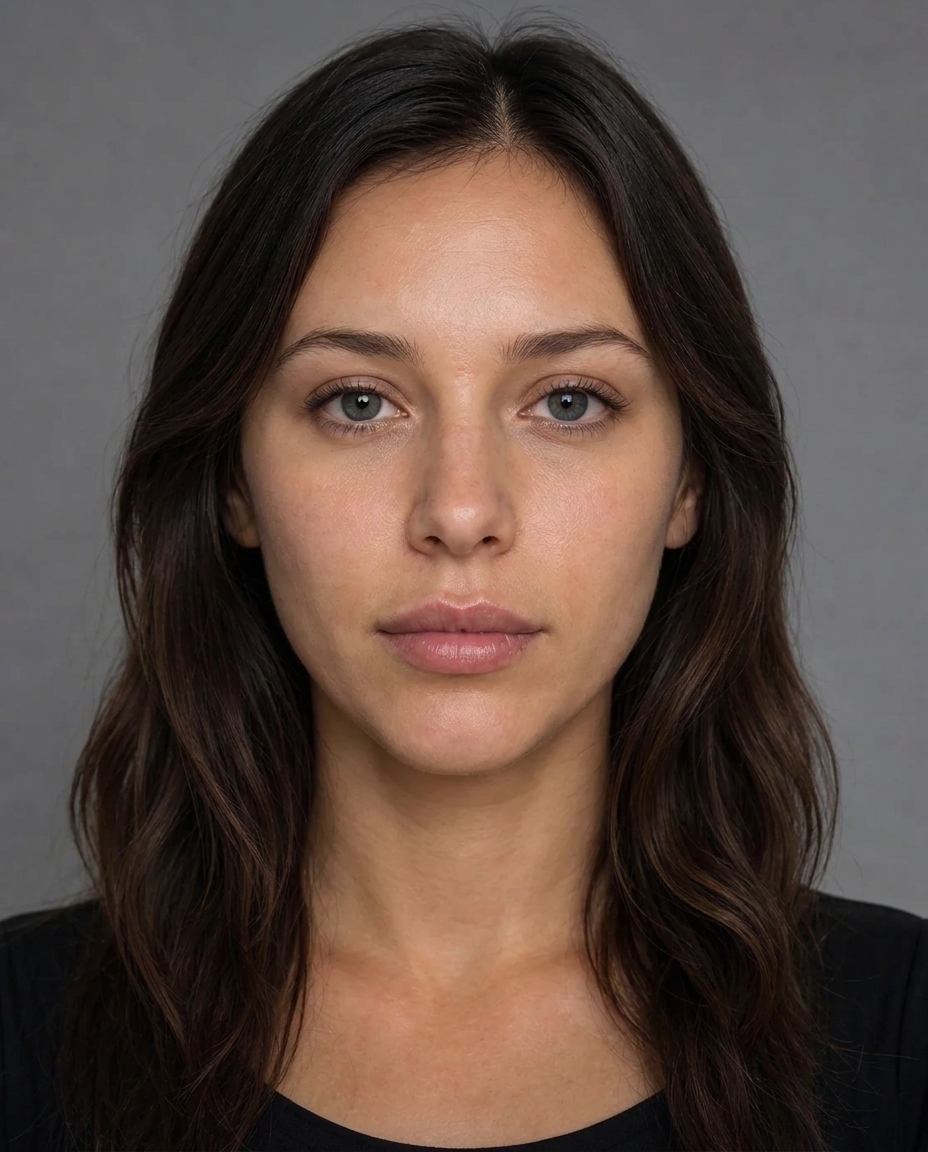 Long-hair brunette with Restylane Kysse at 1.0 mL
