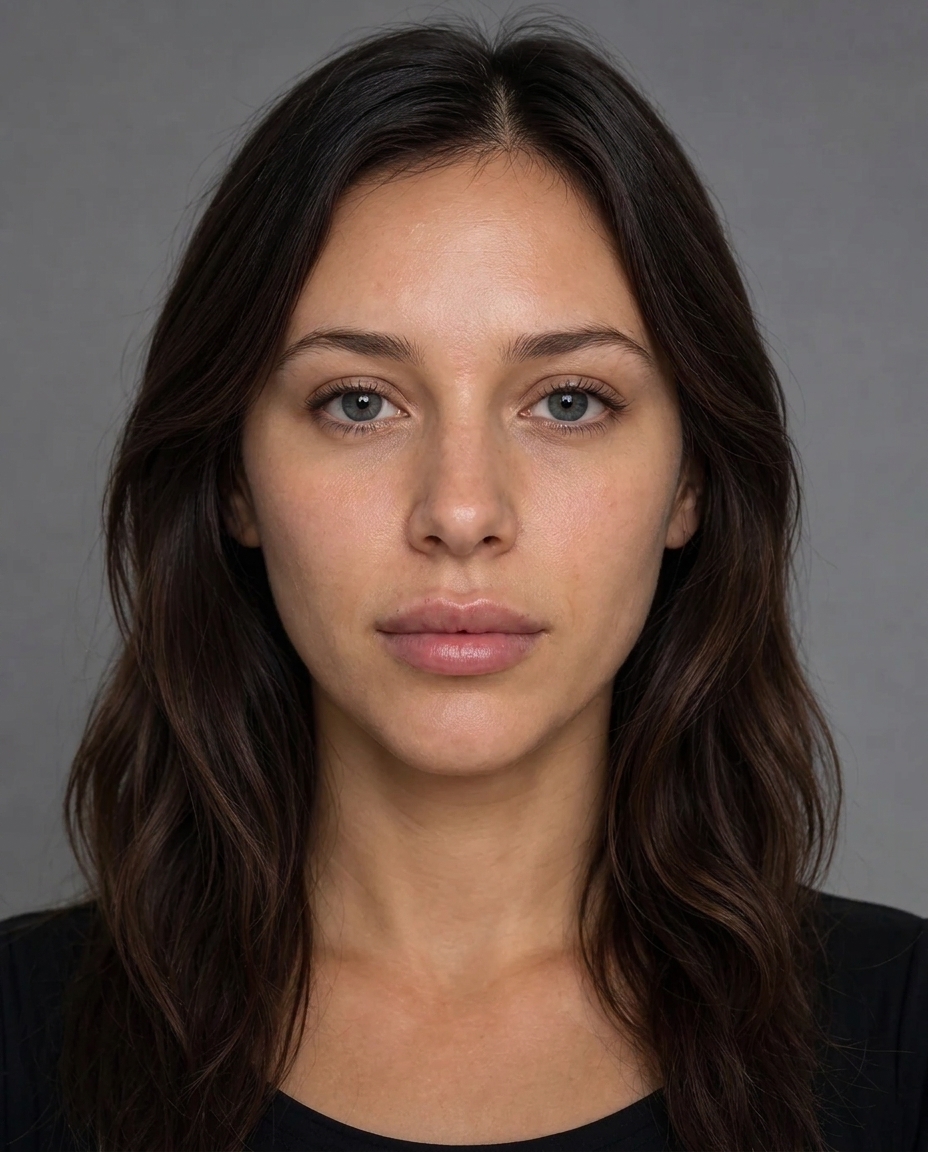 Long-hair brunette with Restylane-L at 2.0 mL
