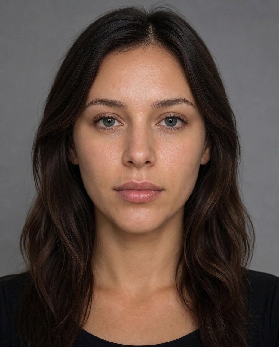Long-hair brunette with Restylane Silk at 0.5 mL