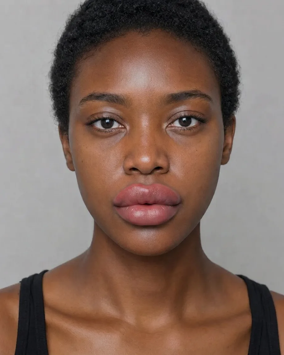 Deep skin curls with Cherry lips, illustrative interpretation at 2.0 mL