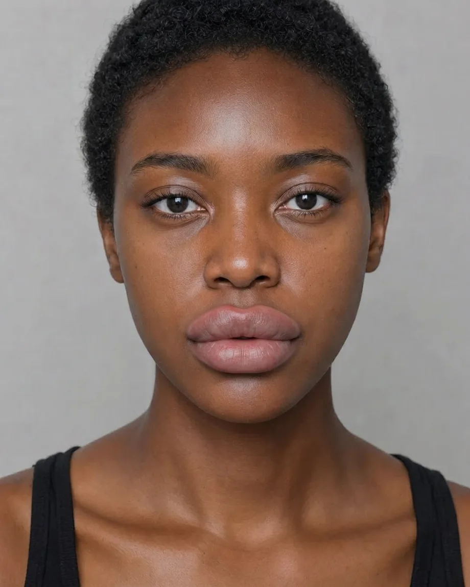 Deep skin curls with Heart-shaped lips, illustrative interpretation at 2.0 mL