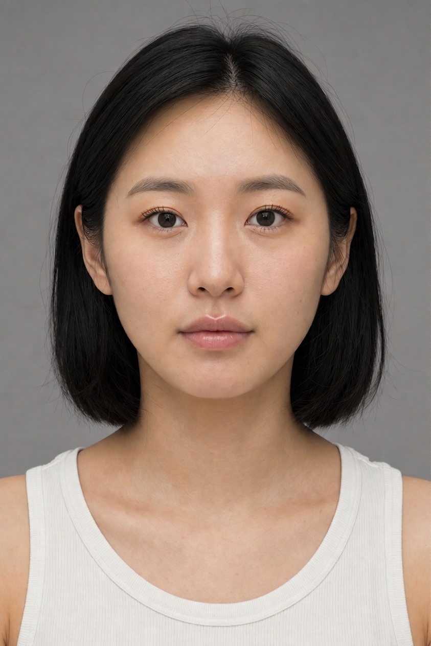 East Asian bob with Lip flip (Botox / neurotoxin) at 4 units