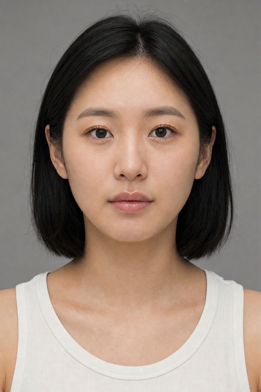 East Asian bob with Lip flip (Botox / neurotoxin) at 6 units