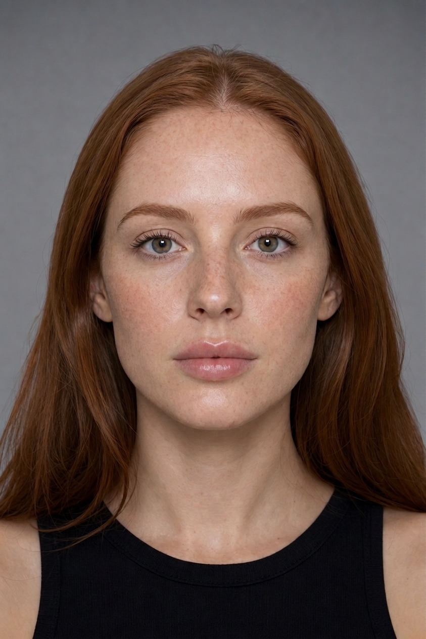Freckled redhead with Restylane Kysse at 2.0 mL