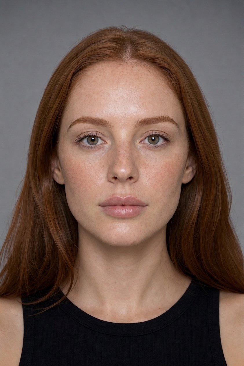 Freckled redhead with Revanesse Lips+ at 1.8 mL