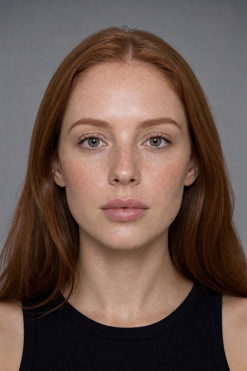 Freckled redhead with Revanesse Lips+ at 2.4 mL