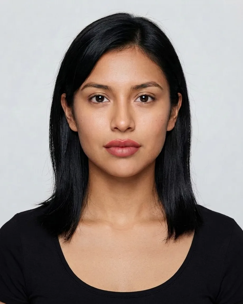Young Mexican brunette with Russian lips at 0.5 mL