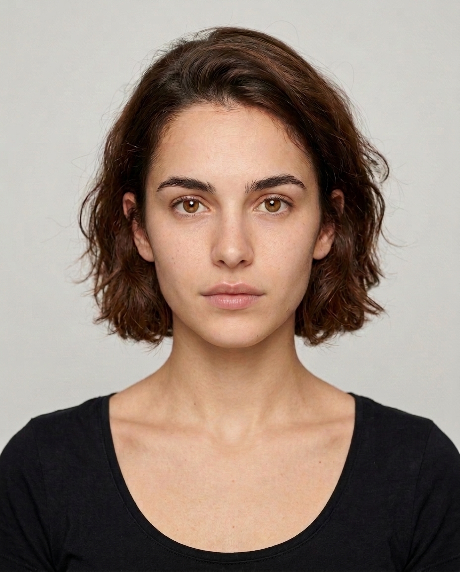 Young Spanish brunette with Lip flip (Botox / neurotoxin) at 4 units