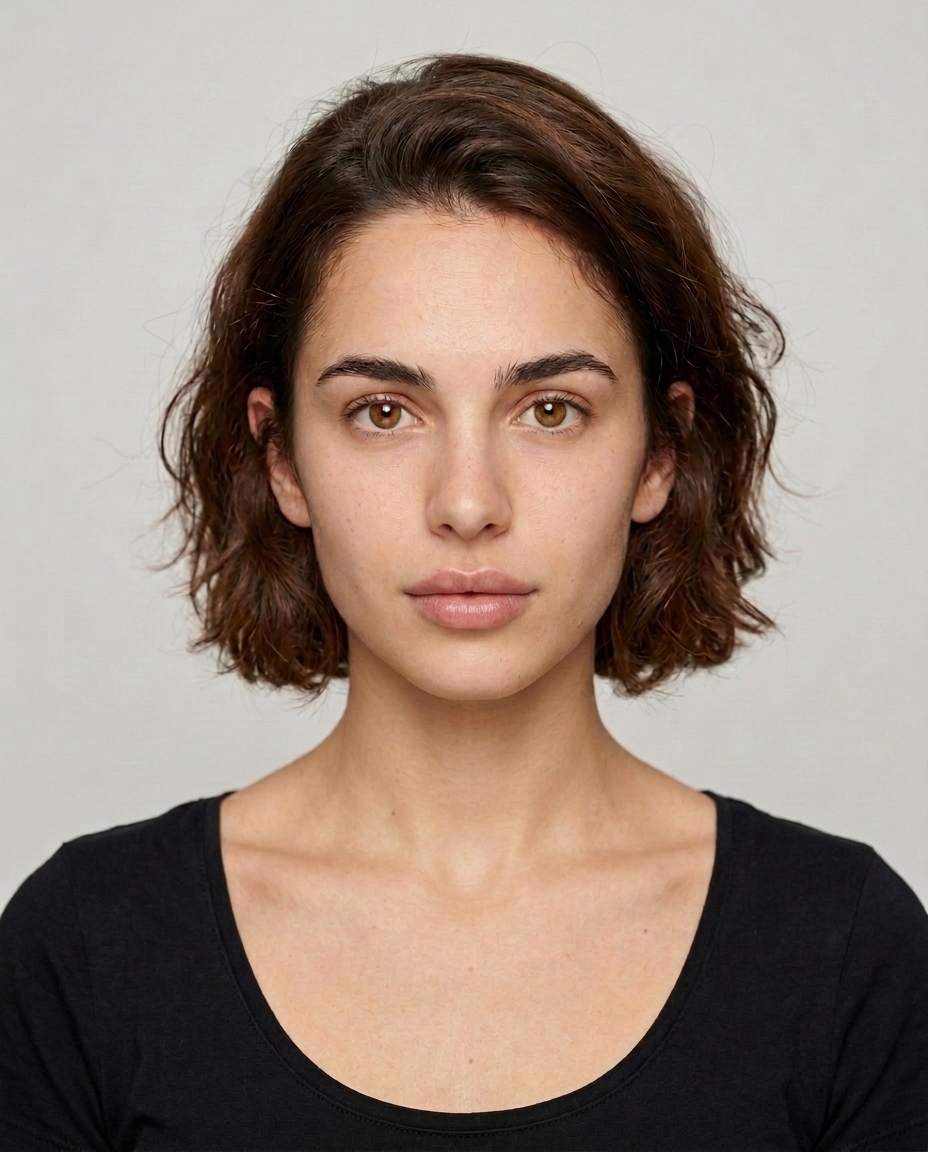 Young Spanish brunette with Restylane-L at 2.0 mL